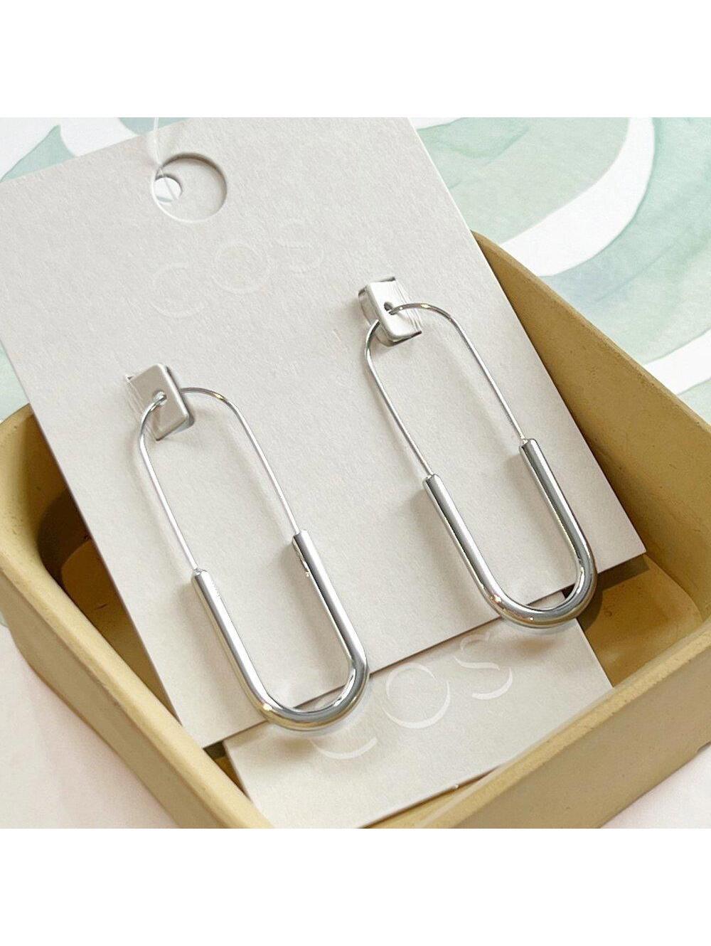 COS Paperclip Hoop Earrings